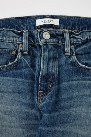 MOUSSY | MV Florahome Slim Straight - Blue