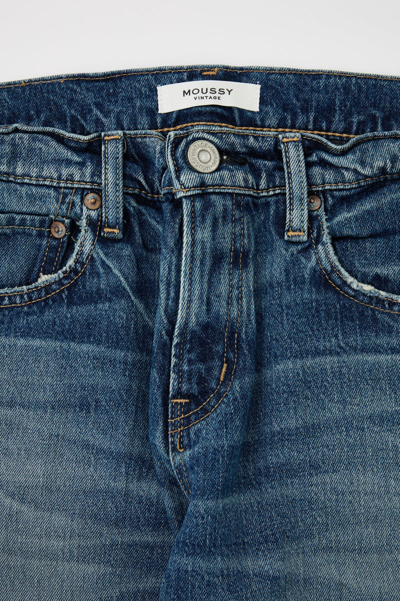 MOUSSY | MV Florahome Slim Straight - Blue
