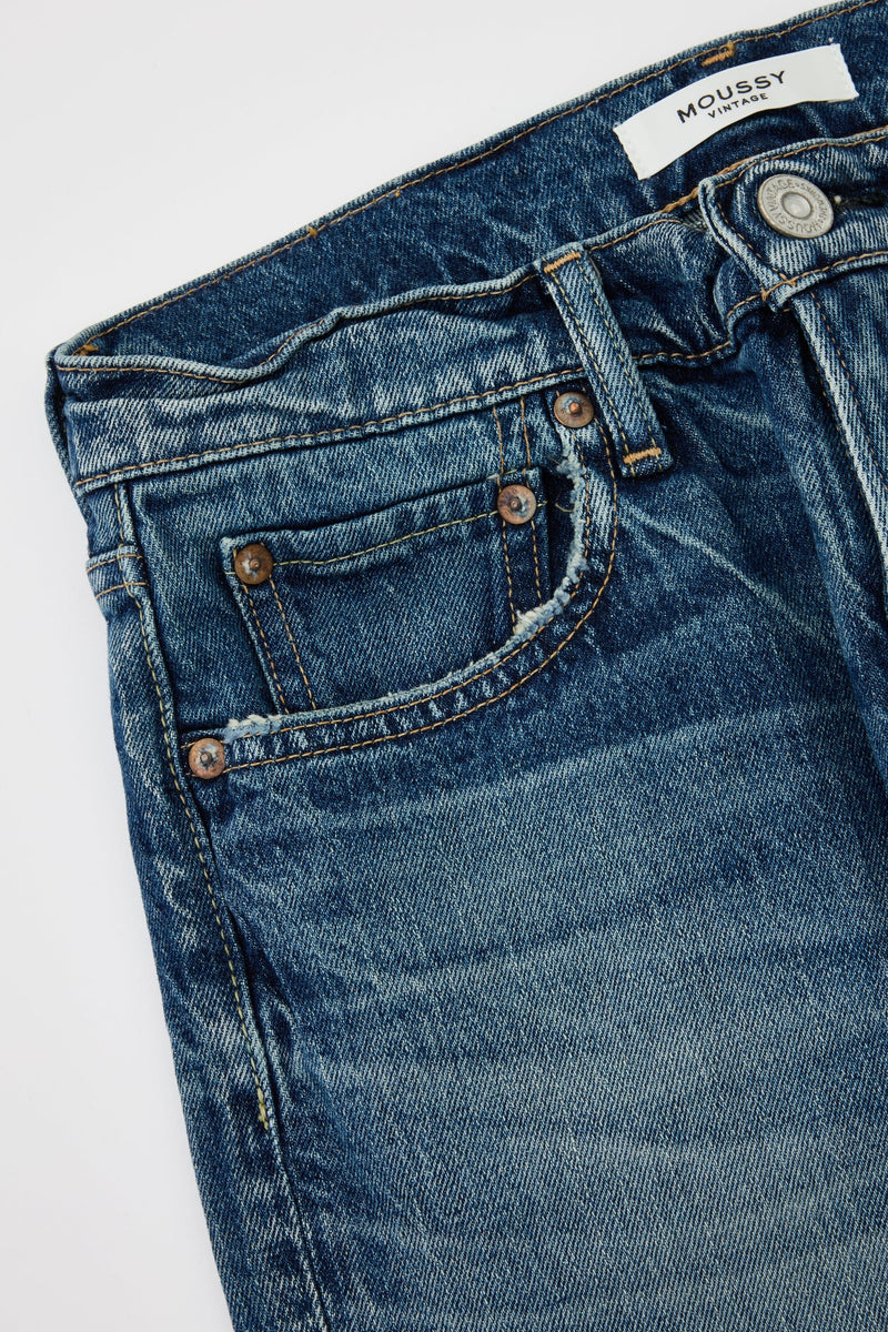 MOUSSY | MV Florahome Slim Straight - Blue