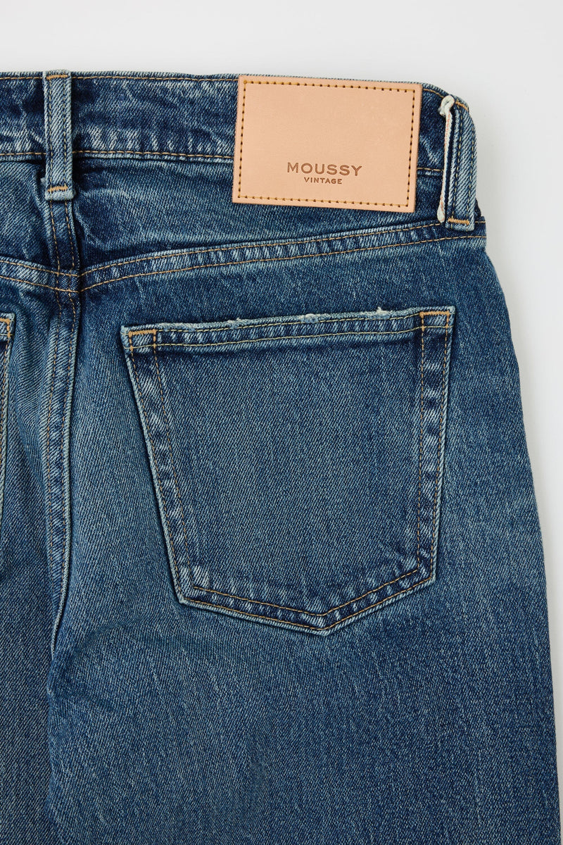 MOUSSY | MV Florahome Slim Straight - Blue