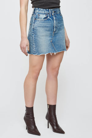 MOUSSY | MV Thomoston Asymmetry Skirt - Blue