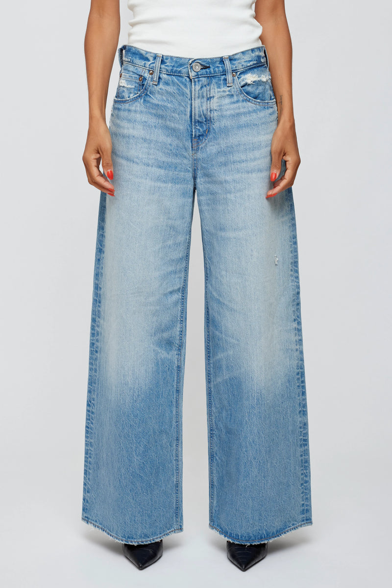 MOUSSY | MV Lowell Super Wide Pants - Light Blue