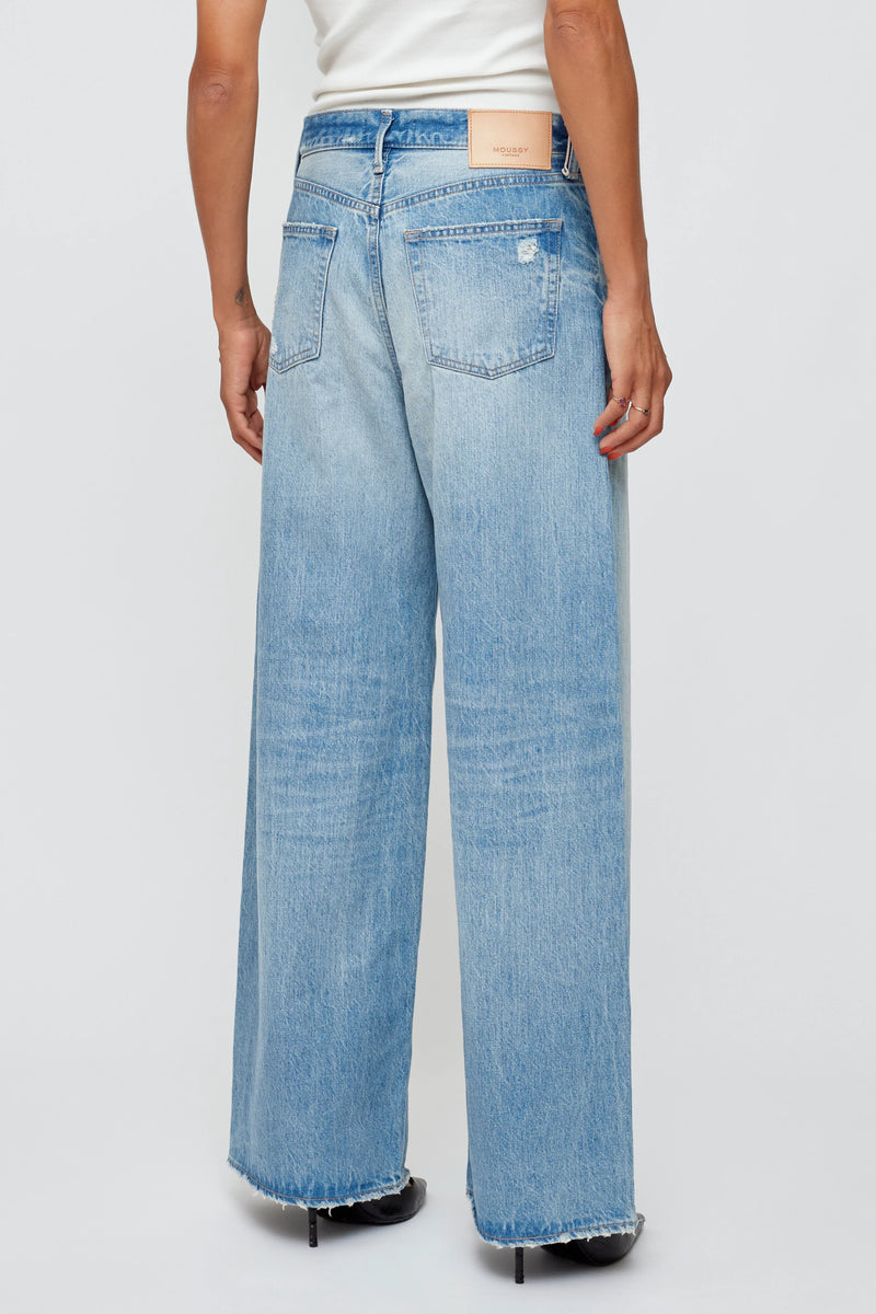 MOUSSY | MV Lowell Super Wide Pants - Light Blue