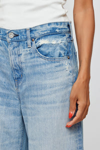 MOUSSY | MV Lowell Super Wide Pants - Light Blue