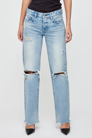 MOUSSY | MV Odessa Straight Low - Light Blue