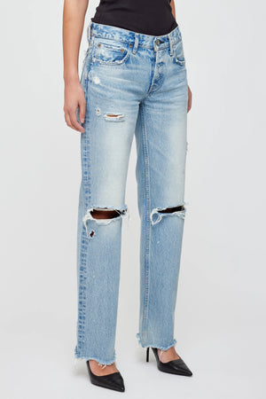 MOUSSY | MV Odessa Straight Low - Light Blue