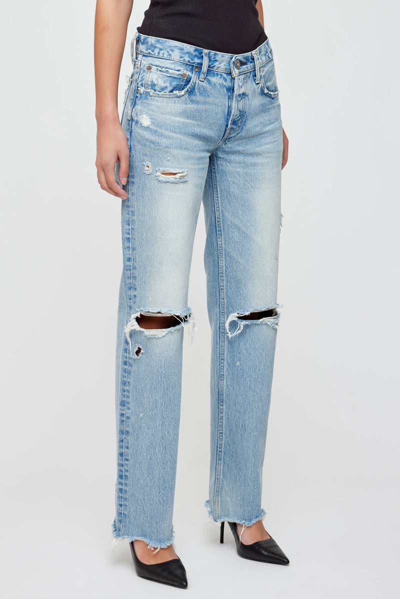 MOUSSY | MV Odessa Straight Low - Light Blue