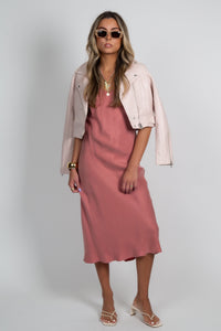 LUCY PARIS | Andee Bias Dress - Dusty Rose