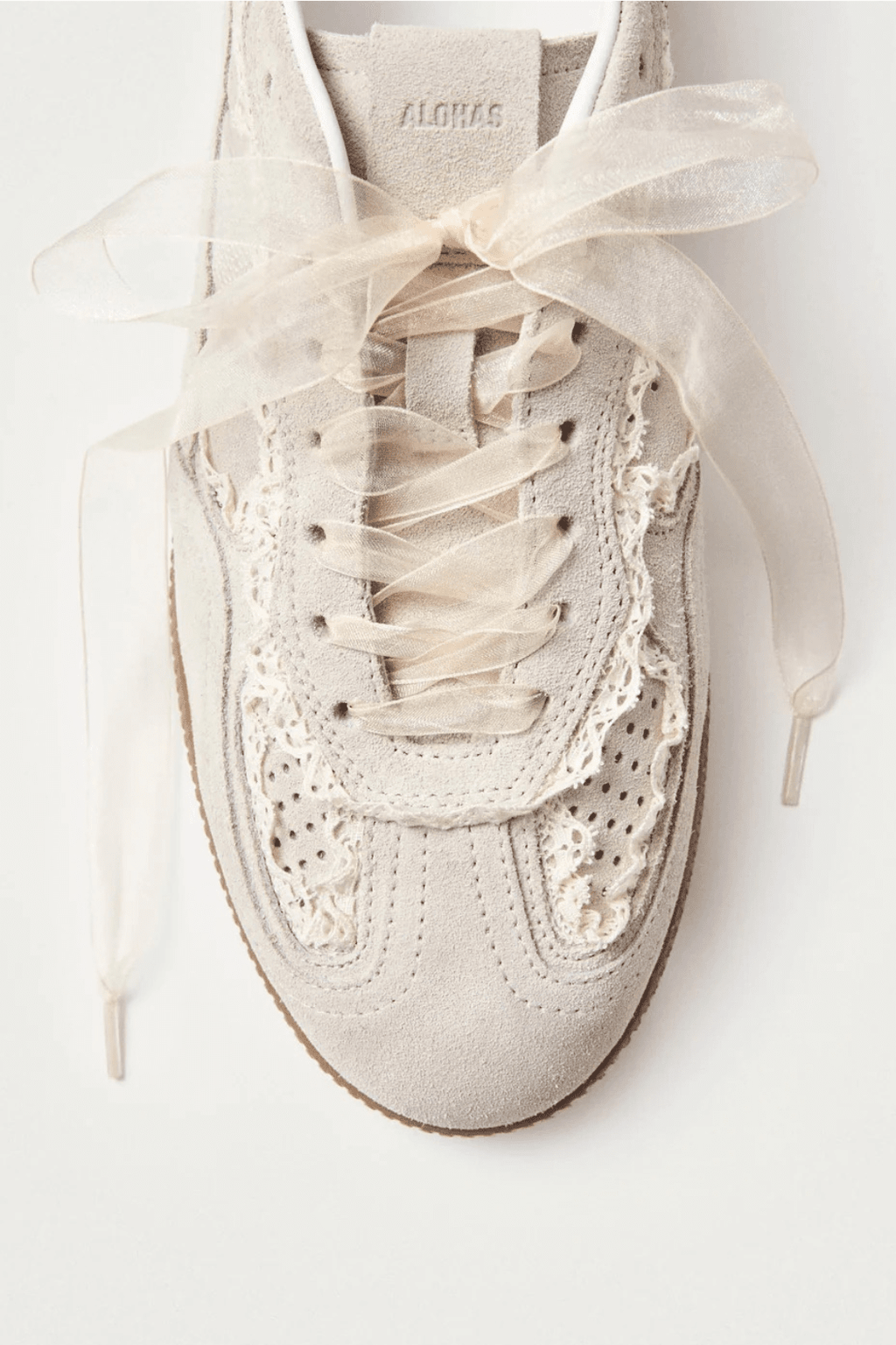 ALOHAS | The 490 Crochet Cream Leather Sneaker