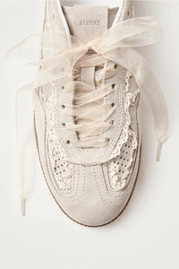 ALOHAS | The 490 Crochet Cream Leather Sneaker