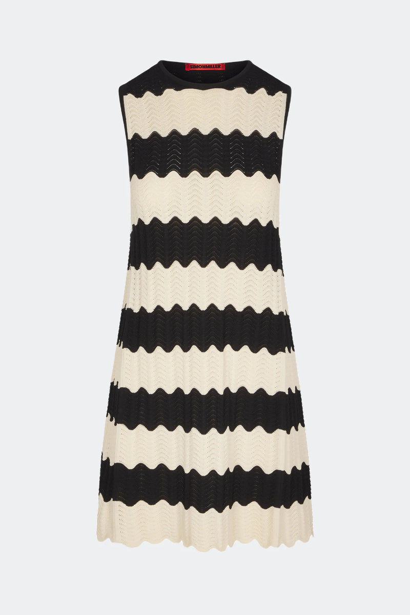 SIMON MILLER | Moji Knit Mini Dress - Black / Macadamia