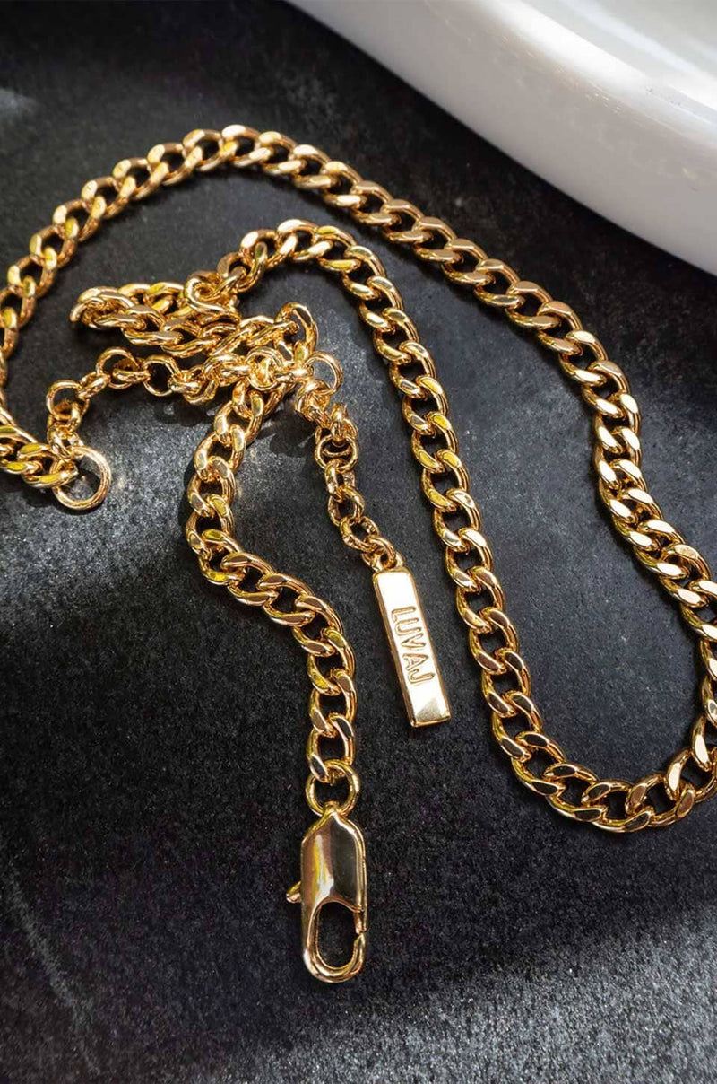 LUV AJ | The Classique Skinny Curb Chain 5mm - Gold