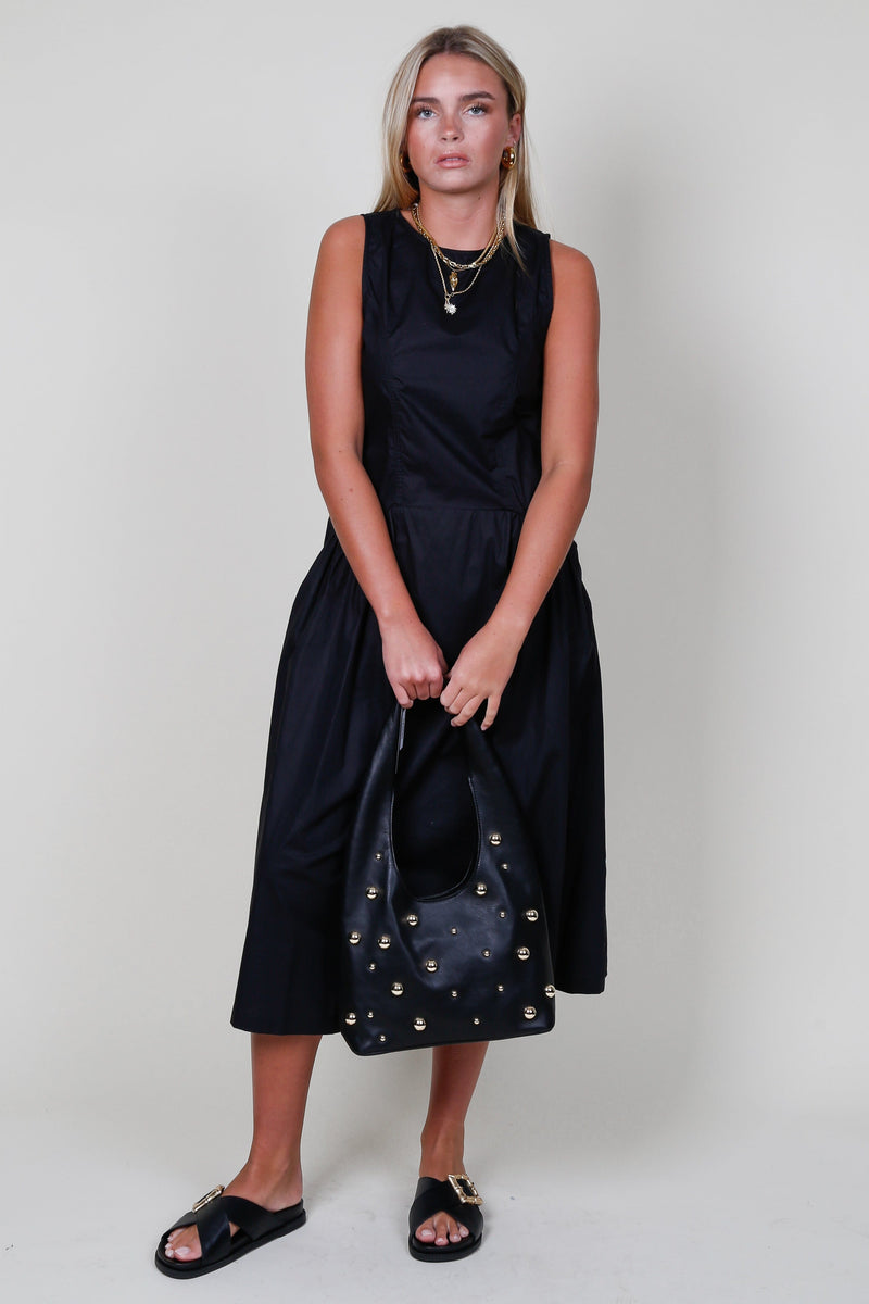 black drop waist maxi dress Drop-Waist Maternity & Nursing Maxi Dress | Black - 1X