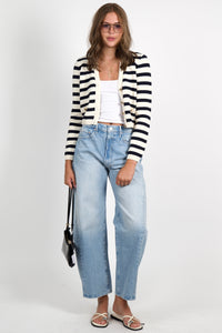FRAME | The Harbor Cardigan - Navy Stripe