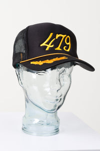 Arkansas Embroidered Trucker Hats - Black + Gold