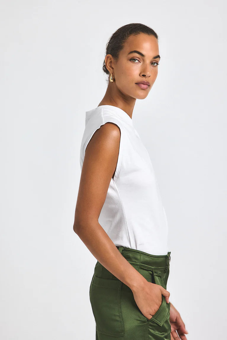 DEREK LAM 10 CROSBY | Nia Assymmetric Embellished Tee - White
