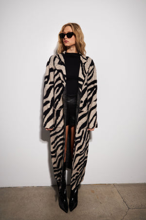 JOHN + JENN | Rashad Coat - Shadow Zebra