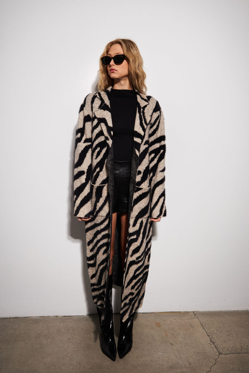 JOHN + JENN | Rashad Coat - Shadow Zebra