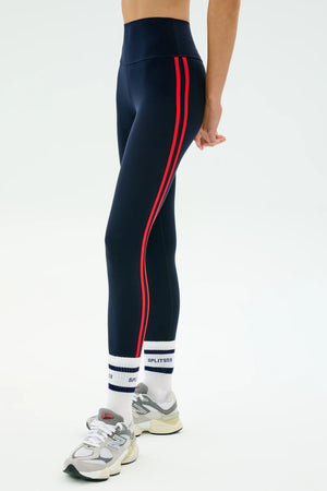 SPLITS59 | Ella High Waist Airweight 7/8 - Indigo/Pirate Red