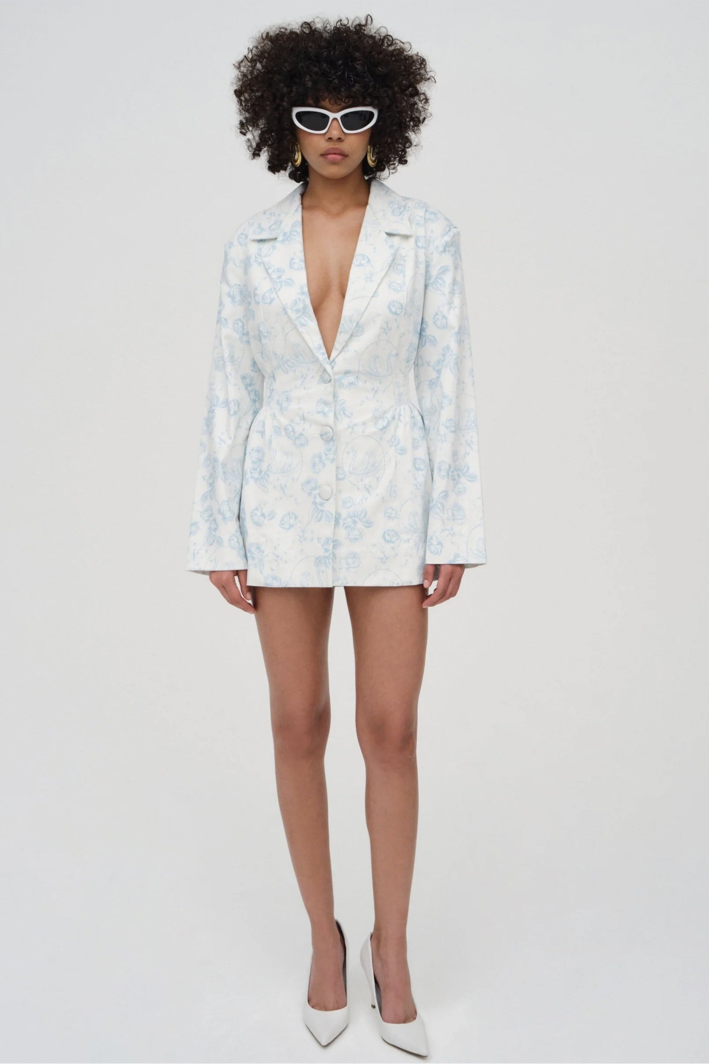 FOR LOVE LEMONS Chantal Blazer Dress Blue Scarlet Clothing
