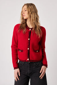 JOHN + JENN | Benedict Cardigan - Crimson
