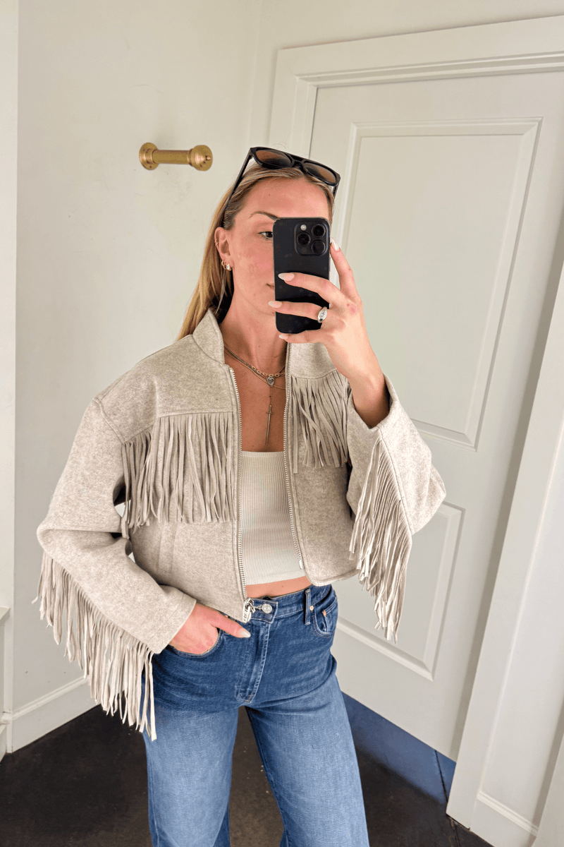 BLANK NYC | Own It Fringe Jacket