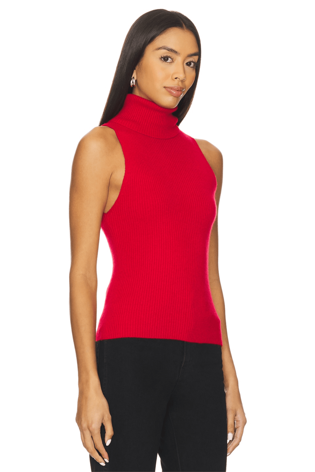 ENZA COSTA | Knit Cashmere Sleeveless Sweater - Classic Red