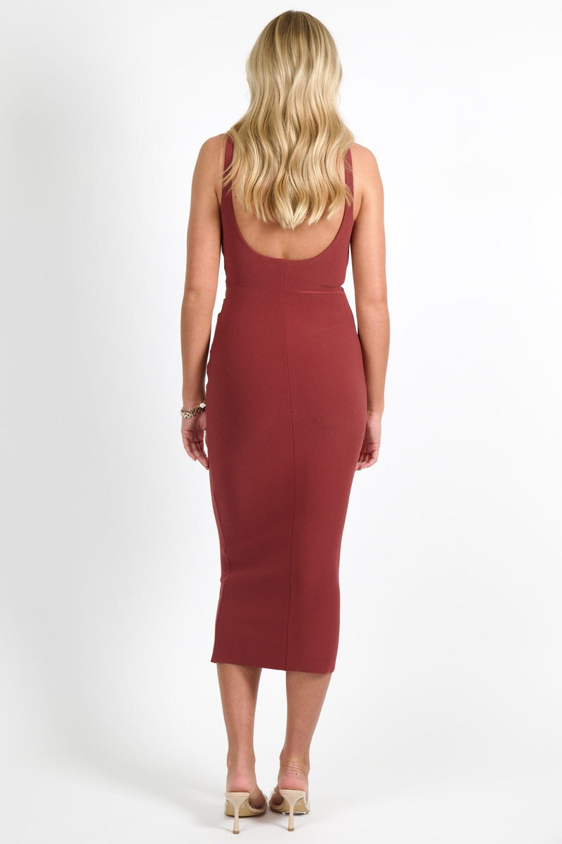 bec and bridge sandy midi knit dress Bec + Bridge Sadie Split Knit Midi - Crystal