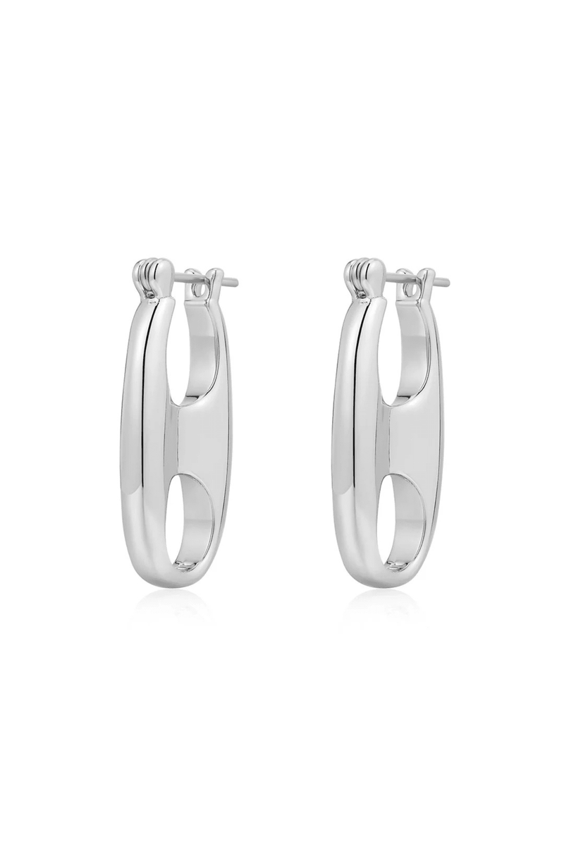 LUV AJ | The Circle Link Earrings - Silver