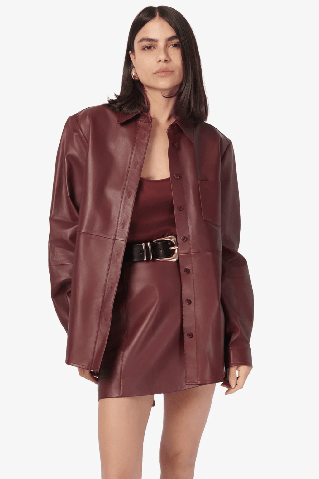 CAMI NYC | Wendell Genuine Leather Jacket - Syrah