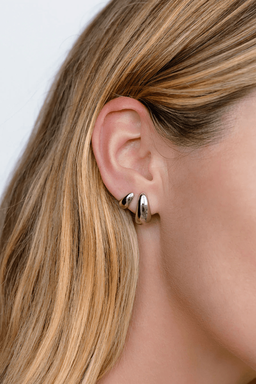 LUV AJ | The Classic Claw Hoops Set - Silver