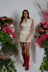 NONCHALANT | Vivi Vest Dress - White/Black