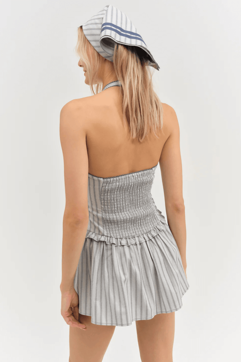 FOR LOVE & LEMONS | Janice Halter Mini Dress - Blue