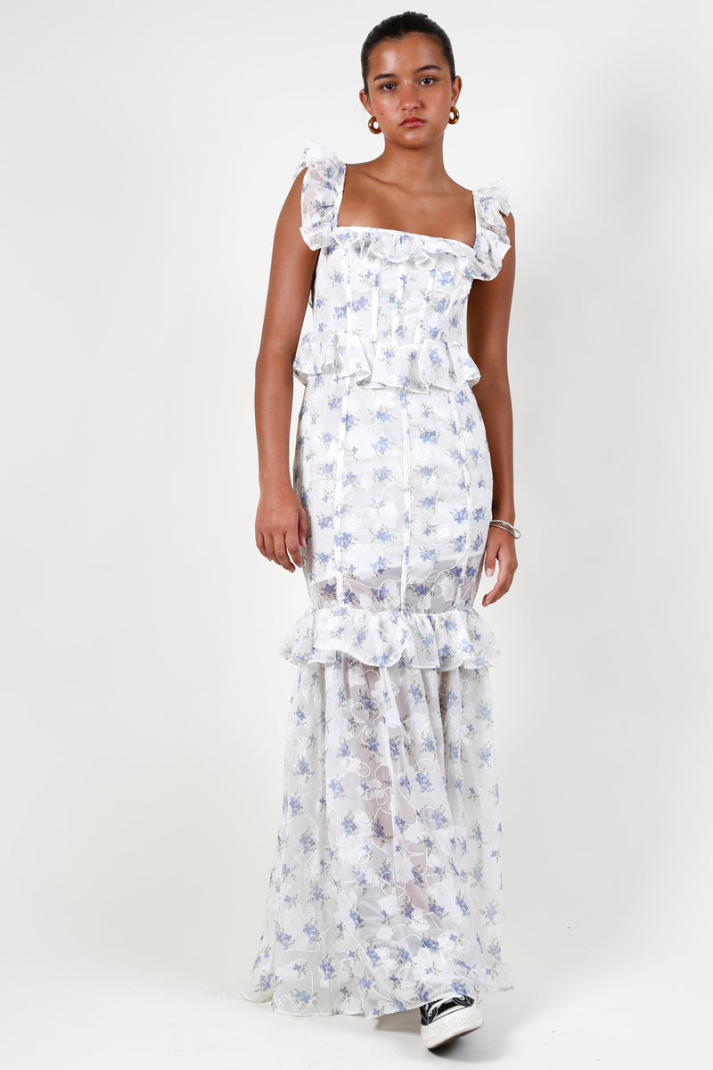 FOR LOVE & LEMONS | Edith Maxi Dress - White