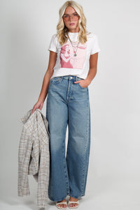 RE/DONE | Classic Tee Drink Wine - Vintage White