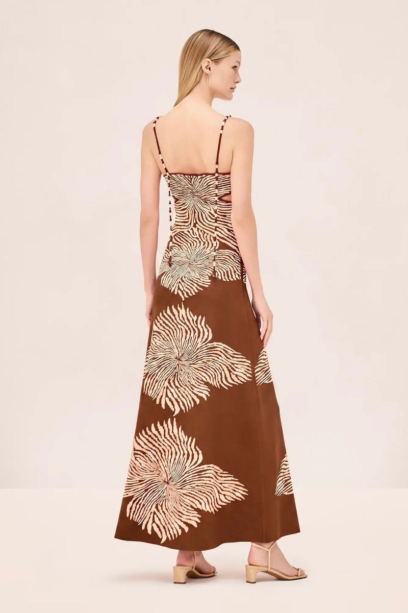 rayana silk dress Blue Bloom Rayana Maxi Dress