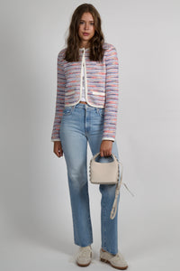 DEREK LAM | Findley Space Dyed Cardigan - Raspberry Multi