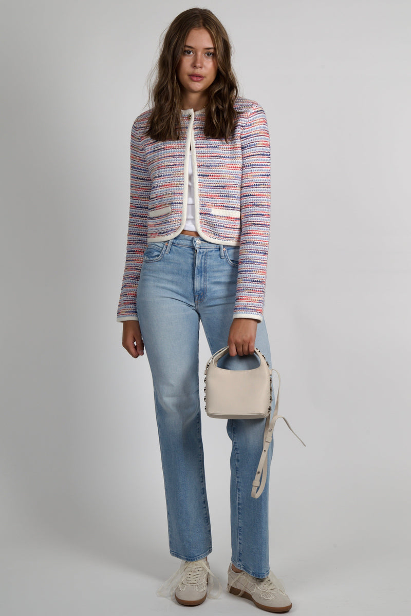 DEREK LAM | Findley Space Dyed Cardigan - Raspberry Multi