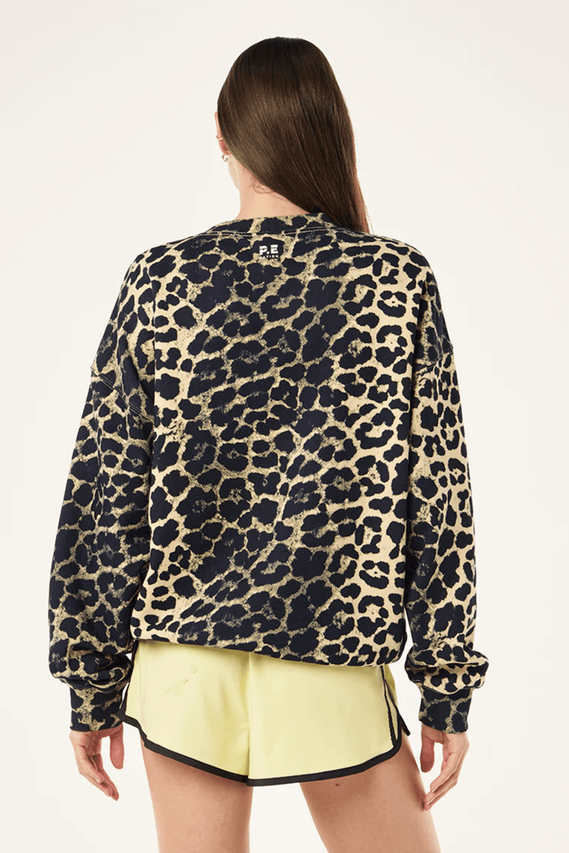 P.E NATION | Heritage Sweat - Leopard Print