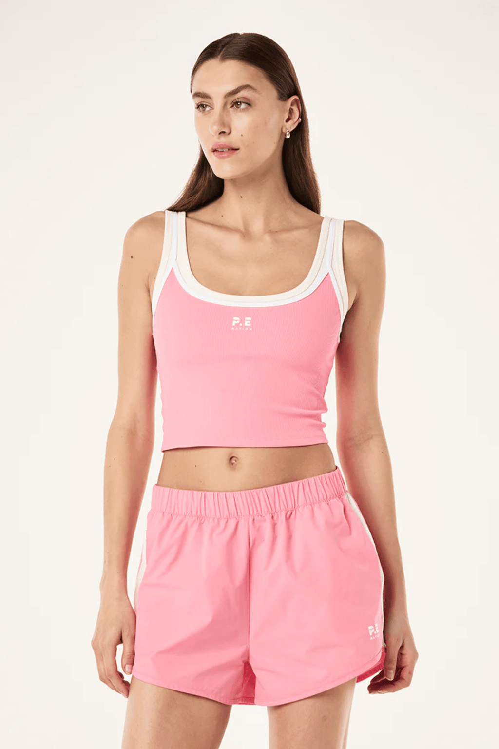 P.E NATION | Forward Tank - Pink Lemonade / Whisper White