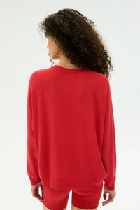 SPLITS59 | Andie Oversized Fleece Sweatshirt - Pirate Red