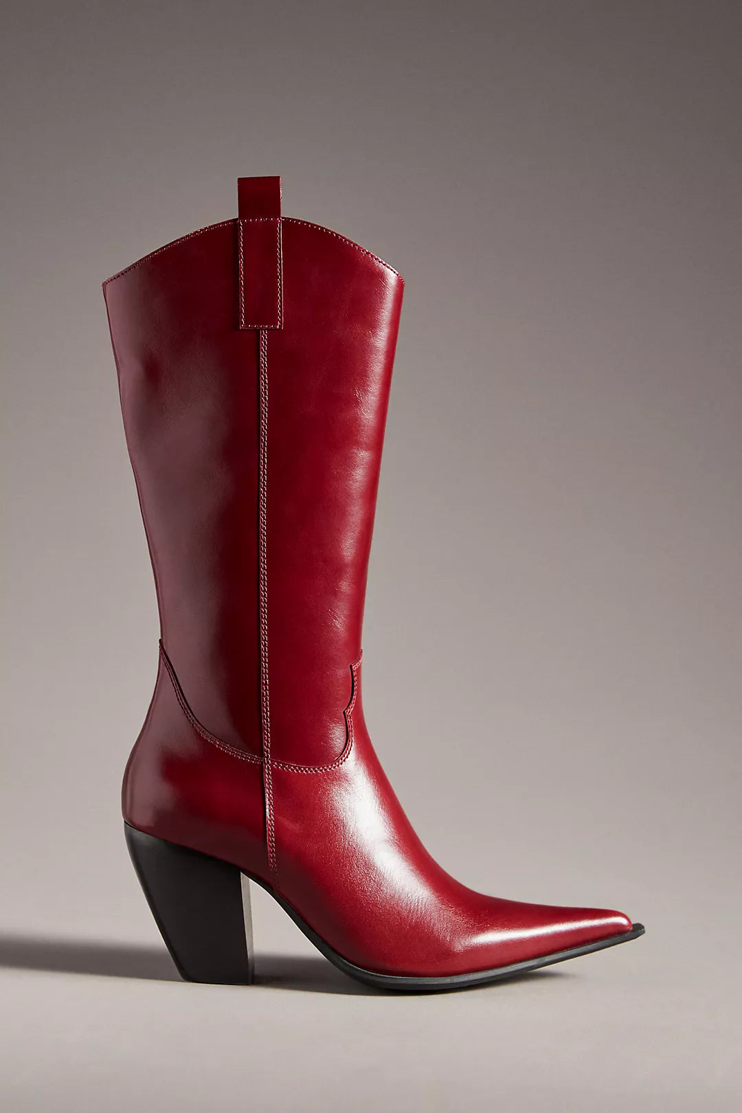 JEFFREY CAMPBELL Reckon Cowboy Boots Wine Scarlet Clothing
