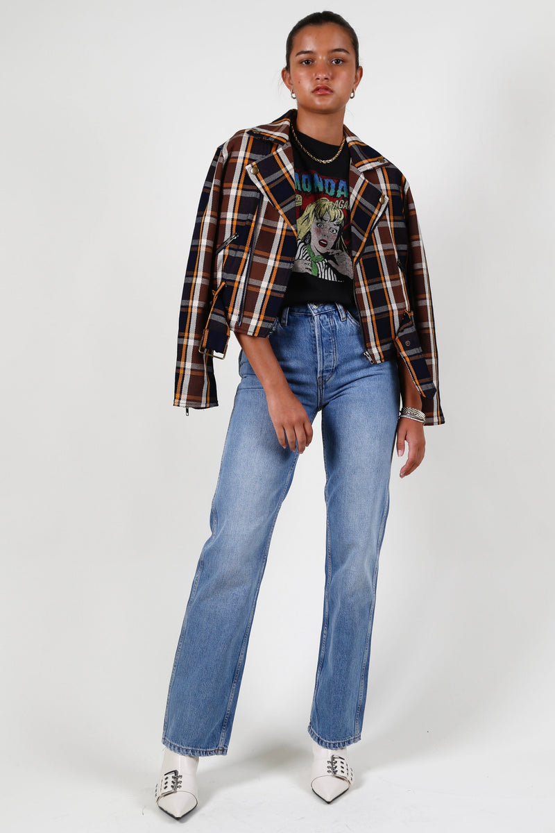 RE/DONE | 90's High Rise Loose - Worn Blue