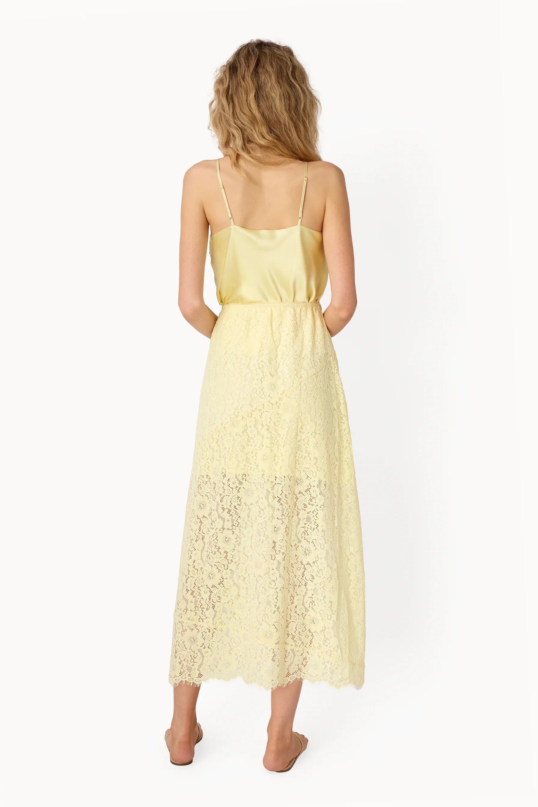 CAMI NYC | Effie Lace Midi Skirt - Buttercup  Scarlet Clothing