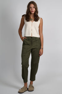 Hook & Eye Knit Top - Beige