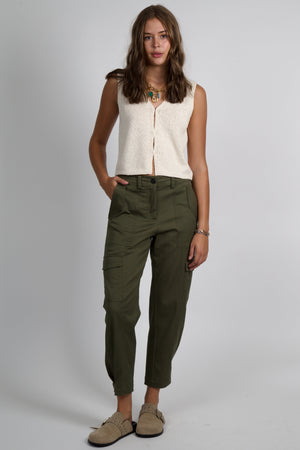 Hook & Eye Knit Top - Beige