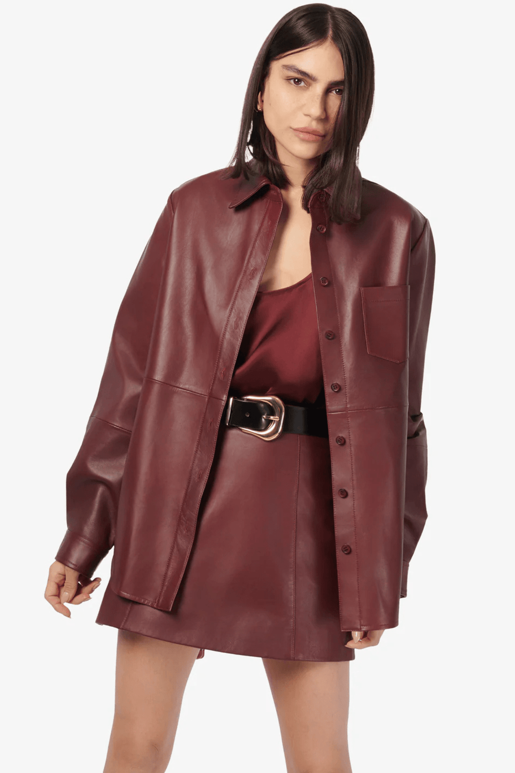 CAMI NYC | Wendell Genuine Leather Jacket - Syrah