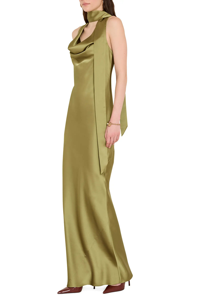 Amanda Uprichard Paula Maxi Dress in Green