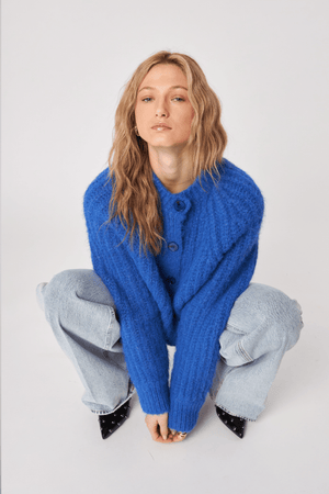 JOHN + JENN | Benny Cardigan - Electric Cobalt
