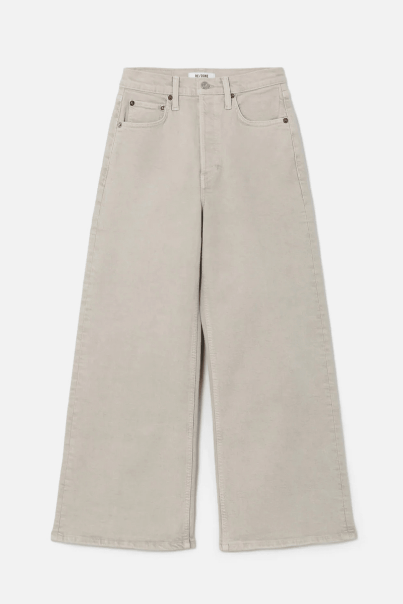 RE/DONE | High Rise Wide Leg Crop - Pebble